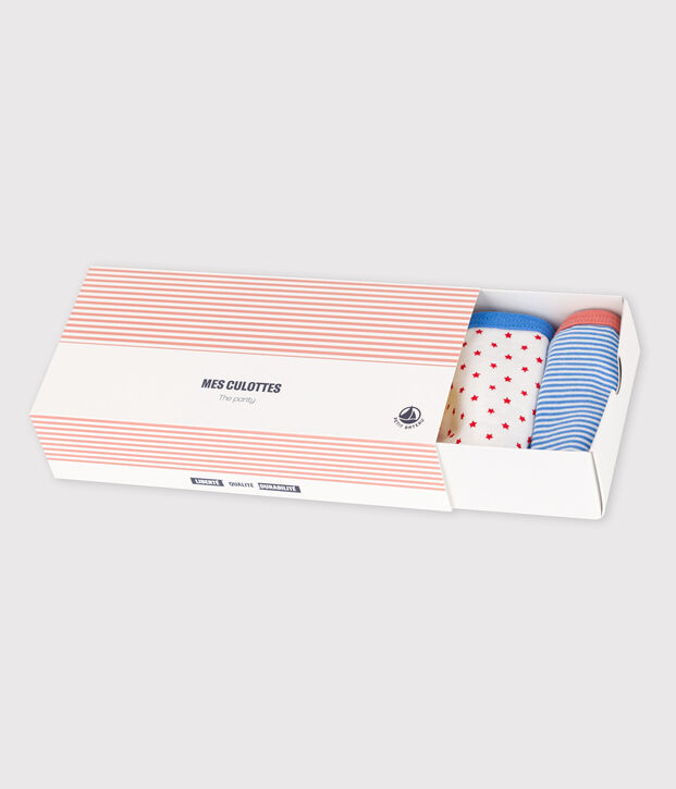 Girls' Pinstriped Organic Cotton Knickers - 5-Pack multicolor