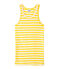 Women's vest top in heritage striped rib SHINE yellow/MARSHMALLOW white