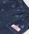 Babies' trousers in boat print denim blue/ecru
