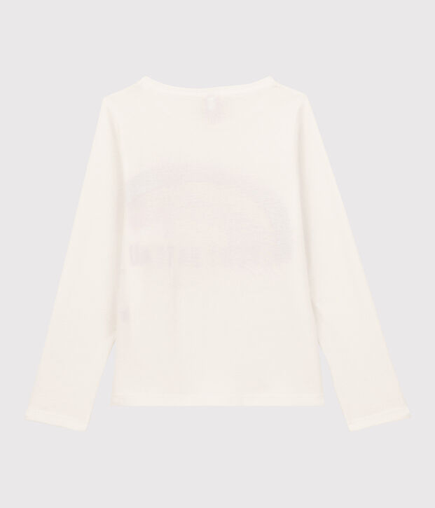 Girls' Long-Sleeved Cotton T-Shirt white