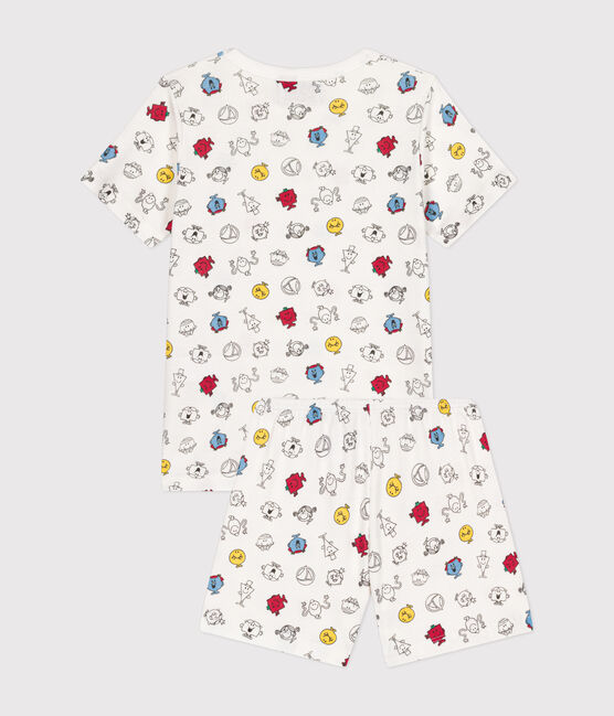 Children's Mr. Men and Little Miss short cotton pyjamas MARSHMALLOW white/MULTICO white