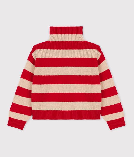 Boys' Stripy Wool/Cotton Pullover TRENCH /STOP