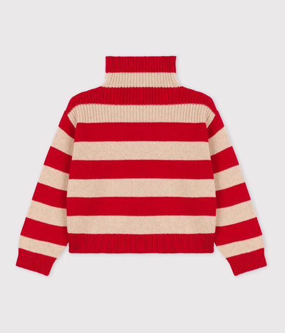 Boys' Stripy Wool/Cotton Pullover TRENCH /STOP