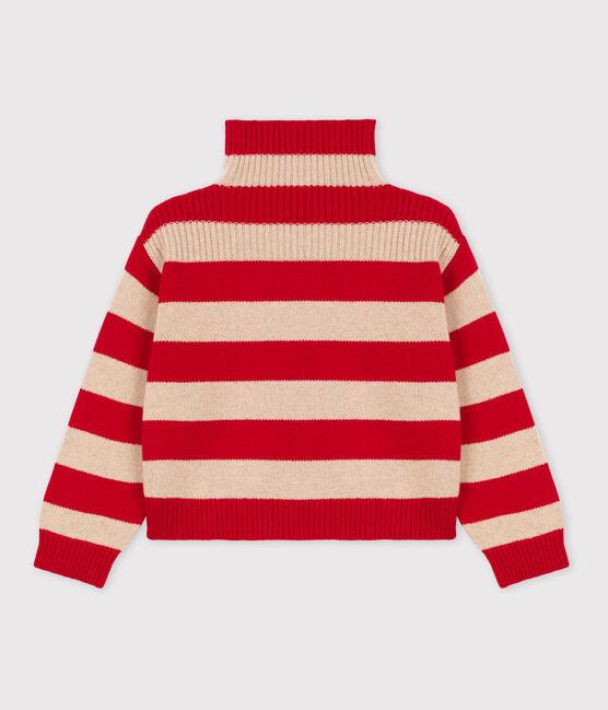 Boys' Stripy Wool/Cotton Pullover TRENCH /STOP