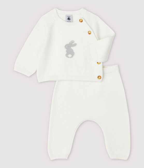 Babies' White Organic Cotton Knit Clothing - 2-Pack MARSHMALLOW white