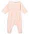 Baby girl's Bodyjama in print cotton velour MARSHMALLOW white/JOLI pink