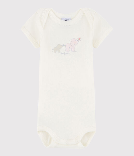 Baby Girls' Short-Sleeved Bodysuit LAIT white