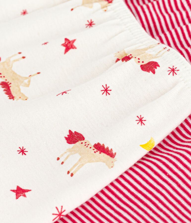 Pack of horse-print cotton shorties for children multicolor