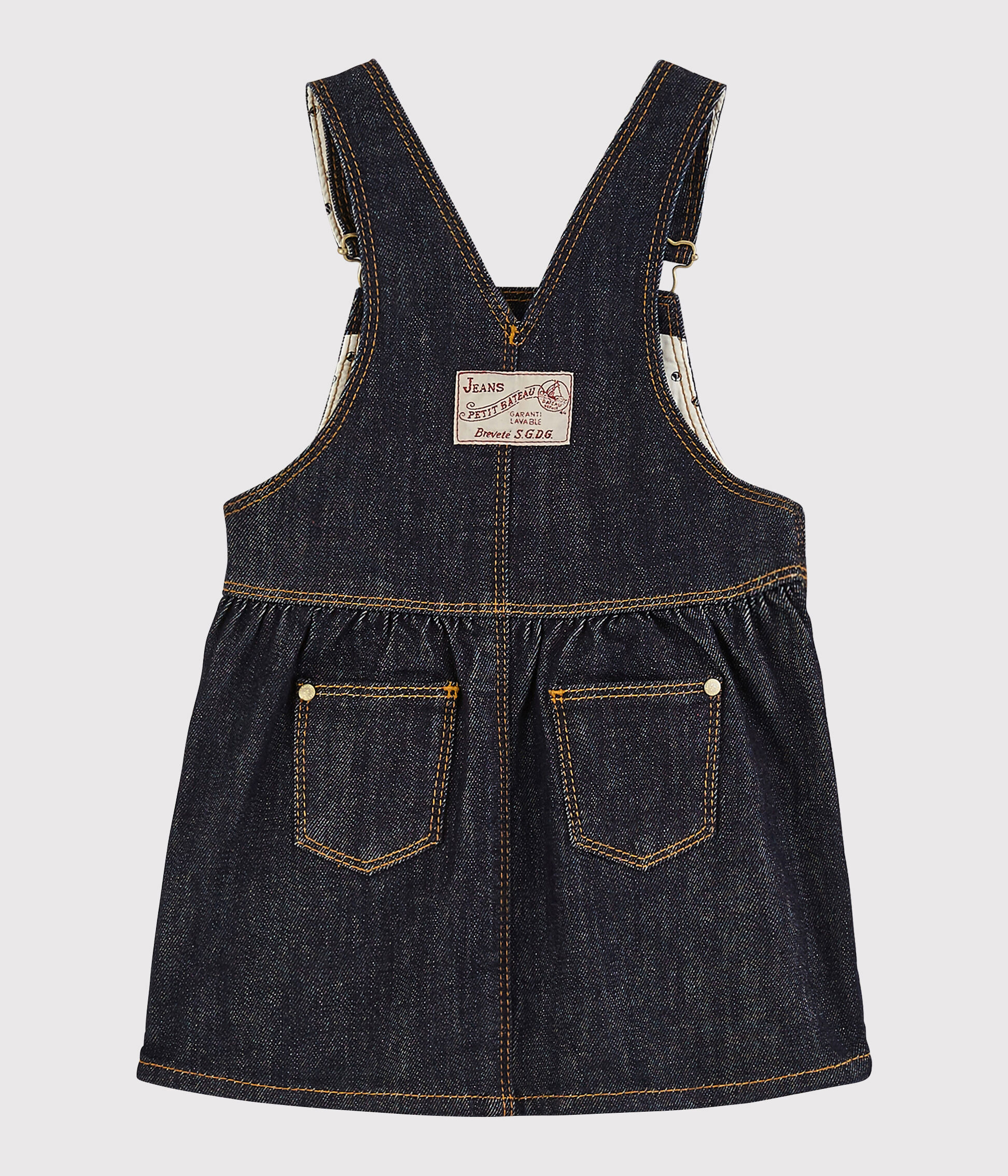 baby girl denim pinafore dress
