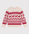 Children's patterned wool and cotton jumper AVALANCHE red/TERKUIT