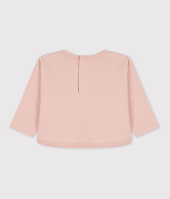 Babies' Long-Sleeved Tube Knit T-Shirt SALINE pink
