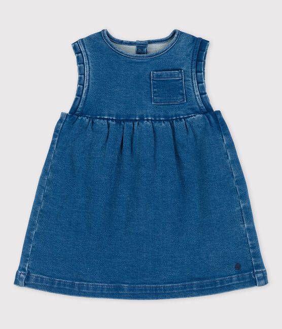 Babies' Eco-Friendly Denim Dress BLEU DELAVE blue