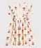 Girls' Floral Cotton Gauze Dress AVALANCHE white/MULTICO