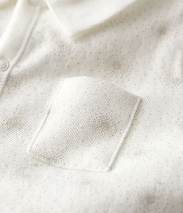 Babies' Jumpsuit/Sleeping Bag in Tube Knit white/multicolor