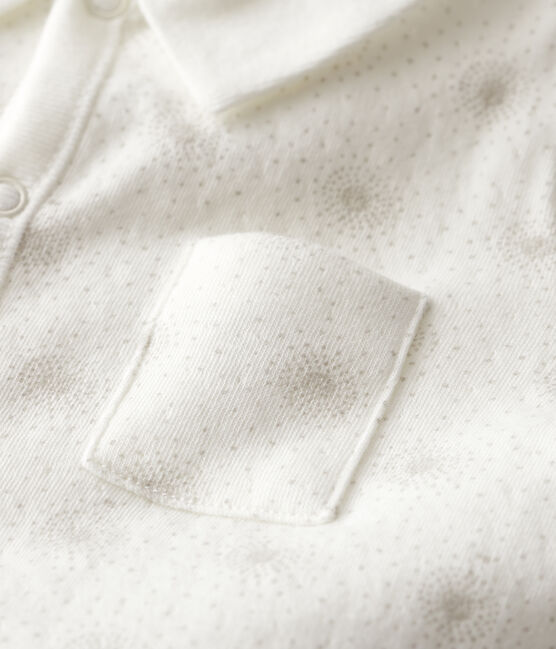 Babies' Jumpsuit/Sleeping Bag in Tube Knit MARSHMALLOW white/MULTICO white