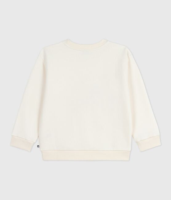 Children's printed cotton sweatshirt MILK Ecru