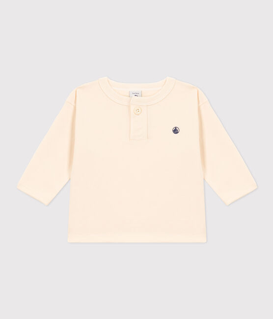 Babies' Long-Sleeved Jersey T-Shirt AVALANCHE Ecru