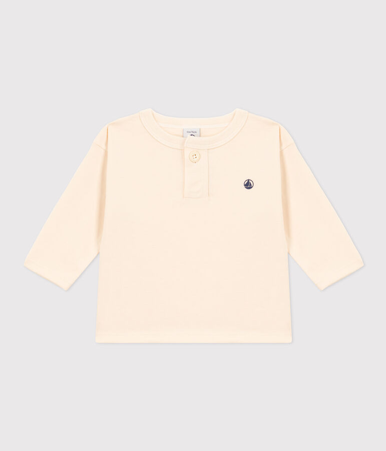 Babies' Long-Sleeved Jersey T-Shirt Ecru