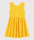Girls' Short-Sleeved Linen Dress