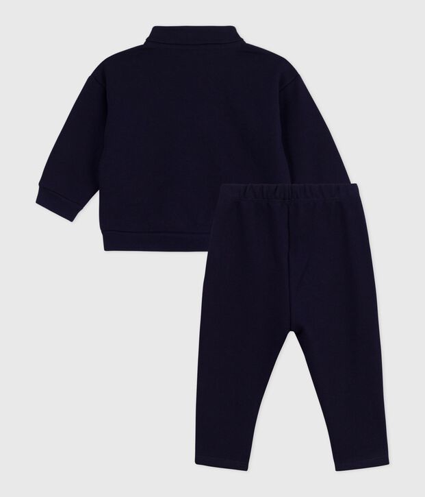 Babies' sweatshirt and trousers set in plain cotton SOIR