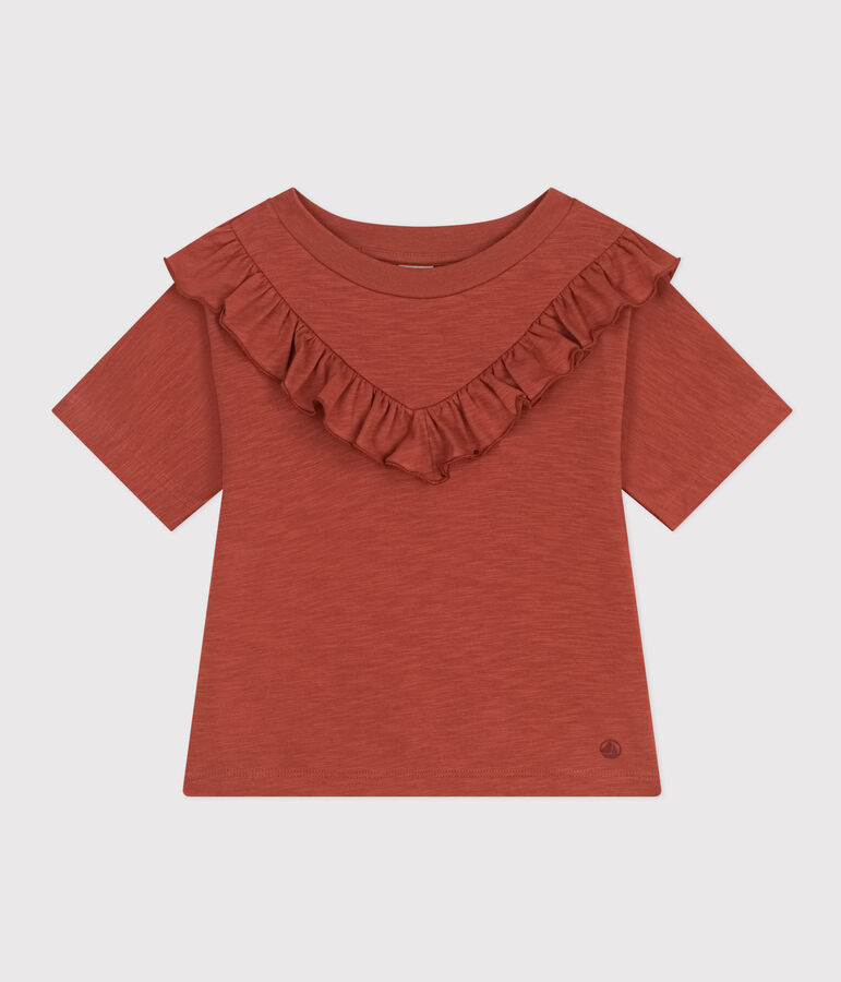 Girls' Slub Jersey T-shirt brown