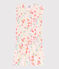 Girls' Ribbed Short Floral Pyjamas MARSHMALLOW white/MULTICO white