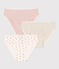 Girls' Flower Cotton and Elastane Briefs - 3-Pack variante 1