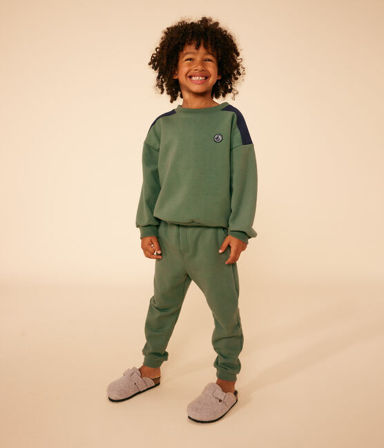 Boys' fleece sweatshirt CROCO green