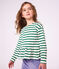 Children's cotton Breton top green/green