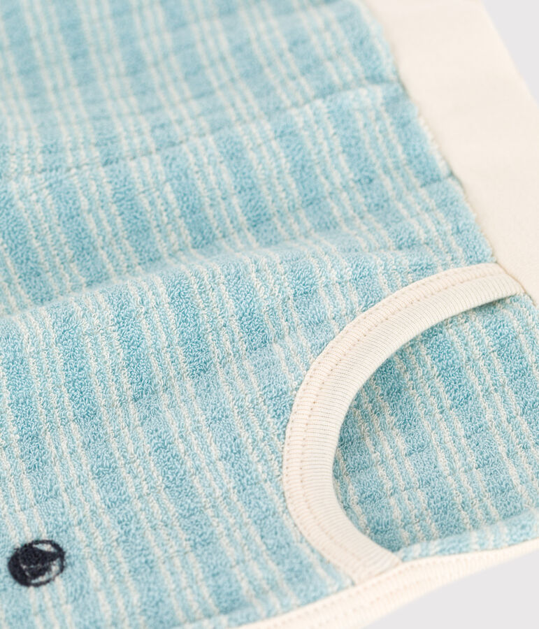 Girl's Striped Terry Shorts green/ecru