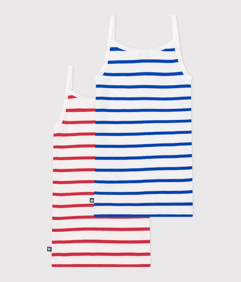 Children's stripy cotton tank tops - 2-pack variante 1