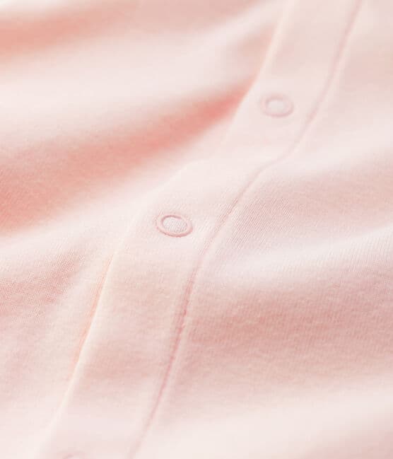 Babies' Pink Organic Cotton Bodysuit with Collar FLEUR pink