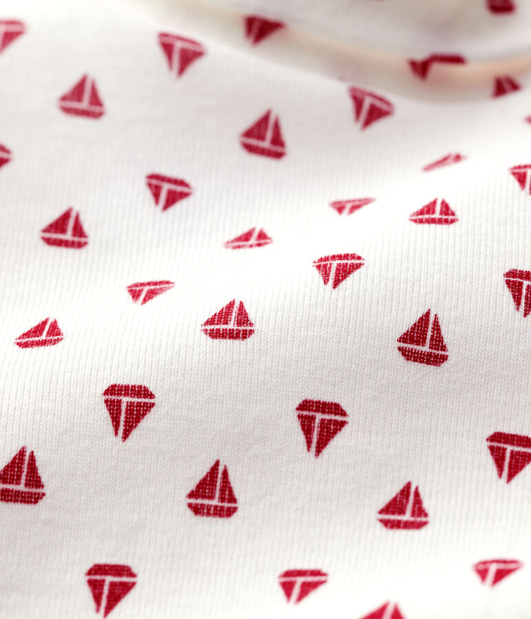 Babies' Cotton Bodysuit white/red