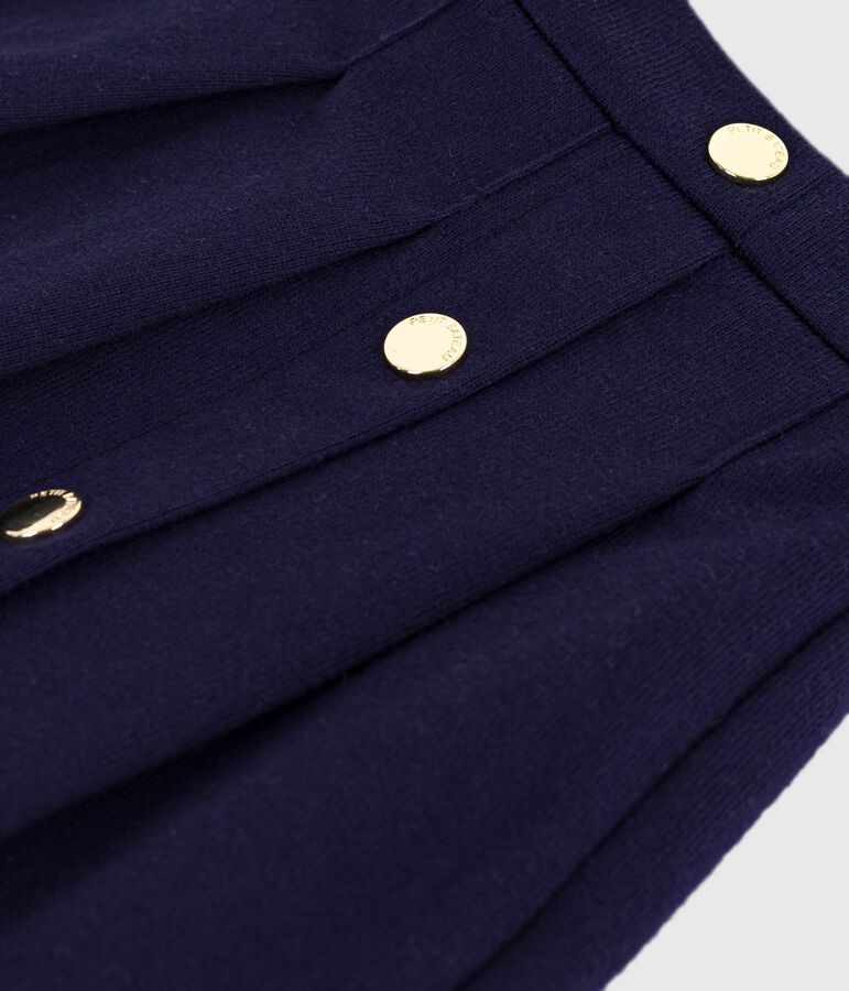 Children's plain cotton skirt SOIR blue