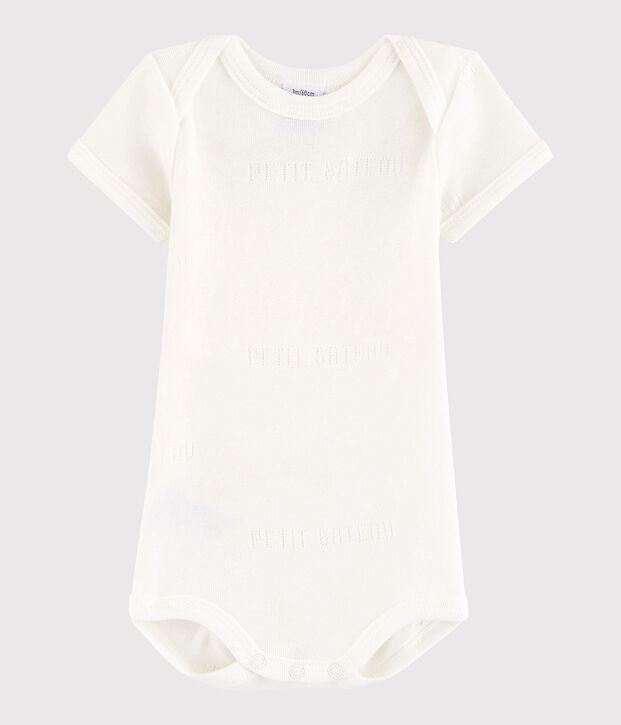 Unisex Babies' Short-Sleeved Bodysuit white