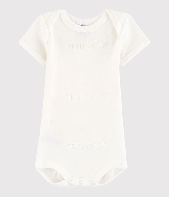 Unisex Babies' Short-Sleeved Bodysuit MARSHMALLOW white