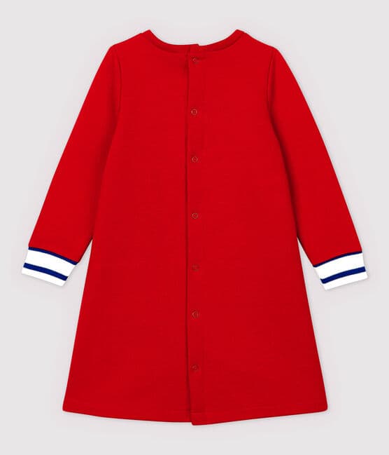Baby Girls' Long-Sleeved Fleece Dress TERKUIT red