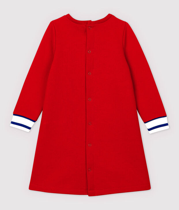 Baby Girls' Long-Sleeved Fleece Dress red