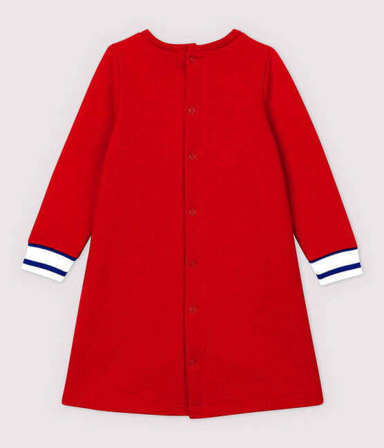 Baby Girls' Long-Sleeved Fleece Dress TERKUIT red