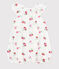 Babies' short fruit-pattern cotton jumpsuit MARSHMALLOW white/MULTICO white