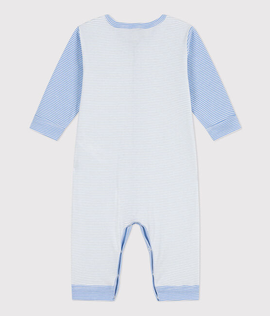 Footless Pinstriped Cotton Sleepsuit GOMME /MARSHMALLOW