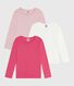 Pack of children's long-sleeved plain T-shirts