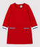 Baby Girls' Long-Sleeved Fleece Dress TERKUIT red