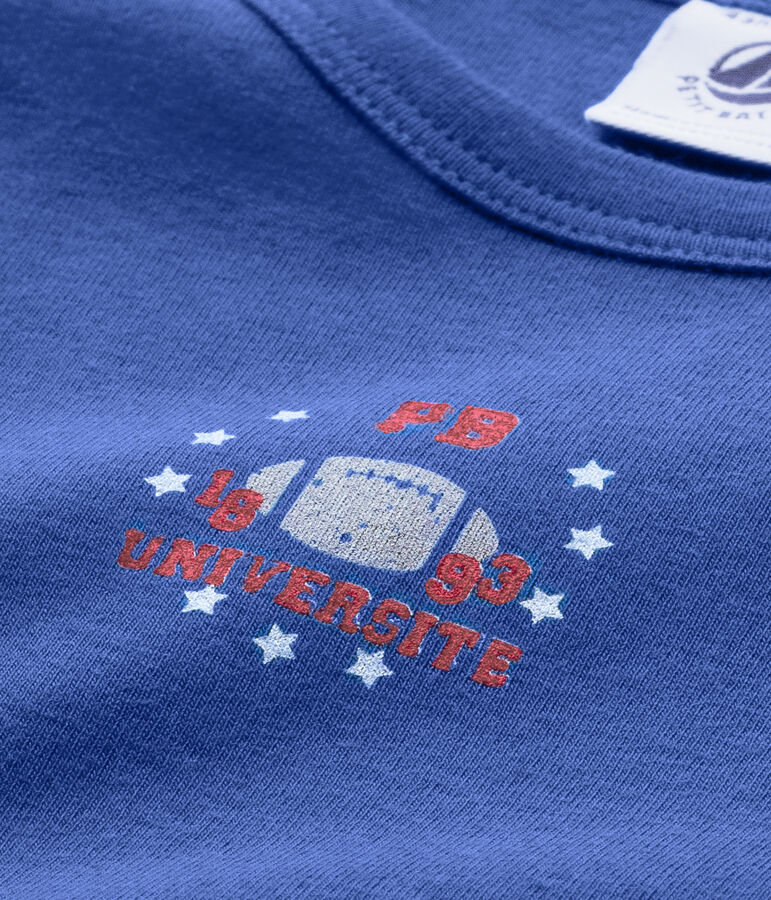 Boy's patterned tee Peter blue