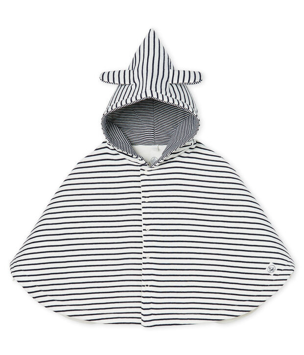 Babies' Classic Wrap in Padded Rib Knit white/blue