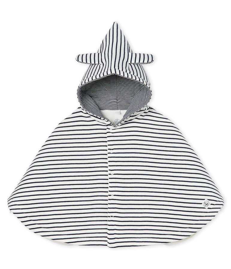 Babies' Classic Wrap in Padded Rib Knit white/blue