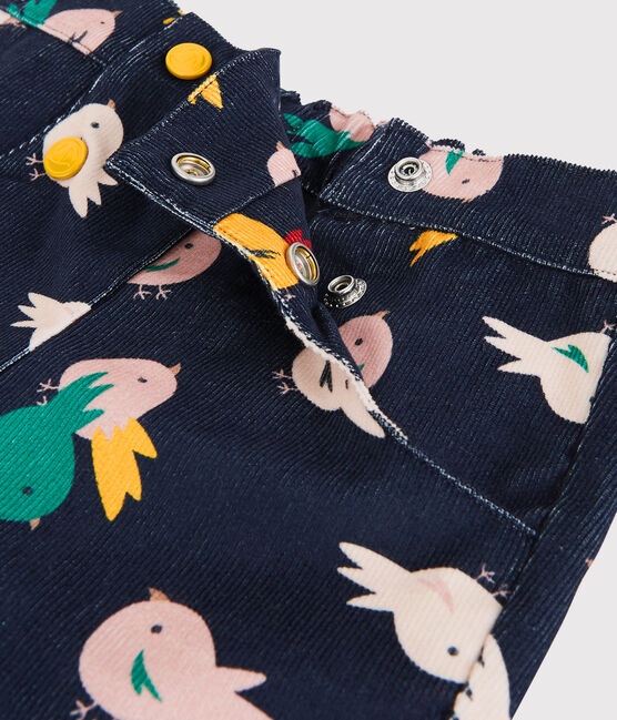 Babies' Velour Trousers SMOKING blue/MULTICO white