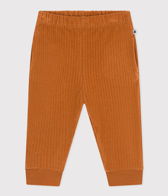 Babies' Velour Trousers ECUREUIL brown