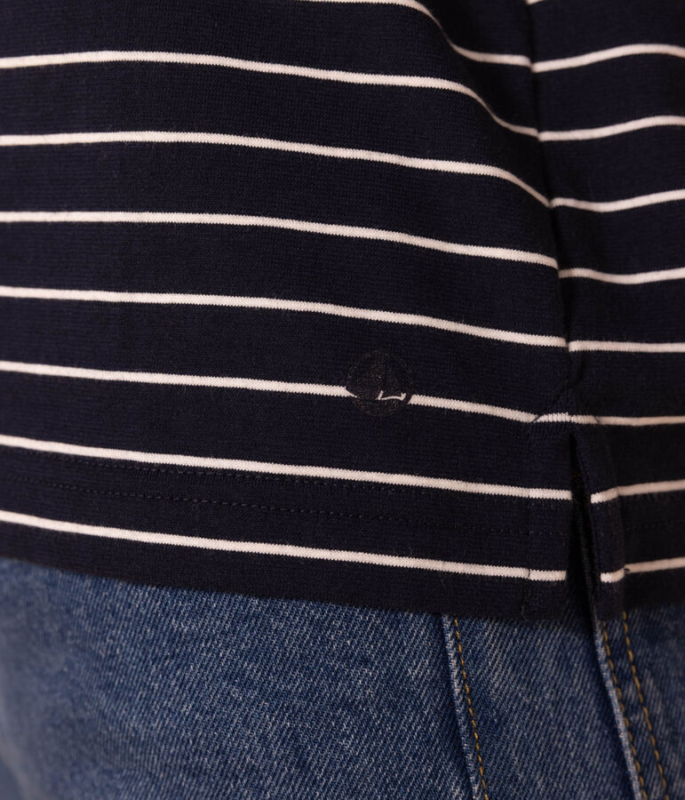 Women's Boxy Cotton T-Shirt blue/white