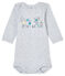 Baby boys-girls' long-sleeved bodysuit POUSSIERE CHINE grey